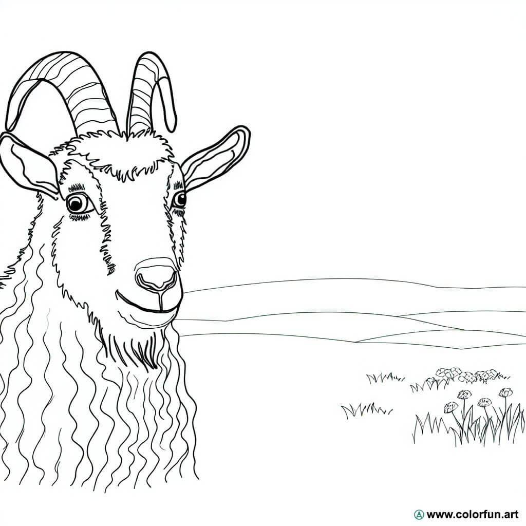 desenhos para colorir cabra realista