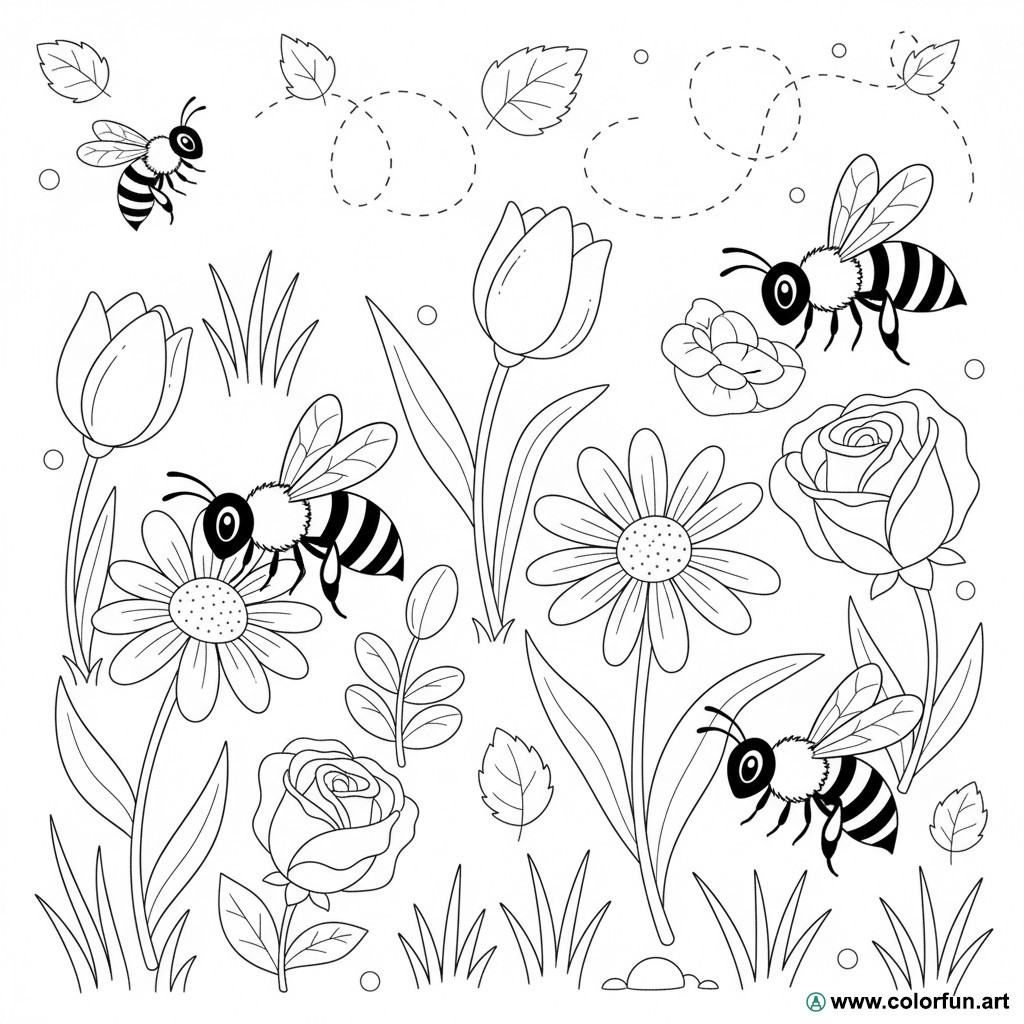 desenhos para colorir abelhas realistas