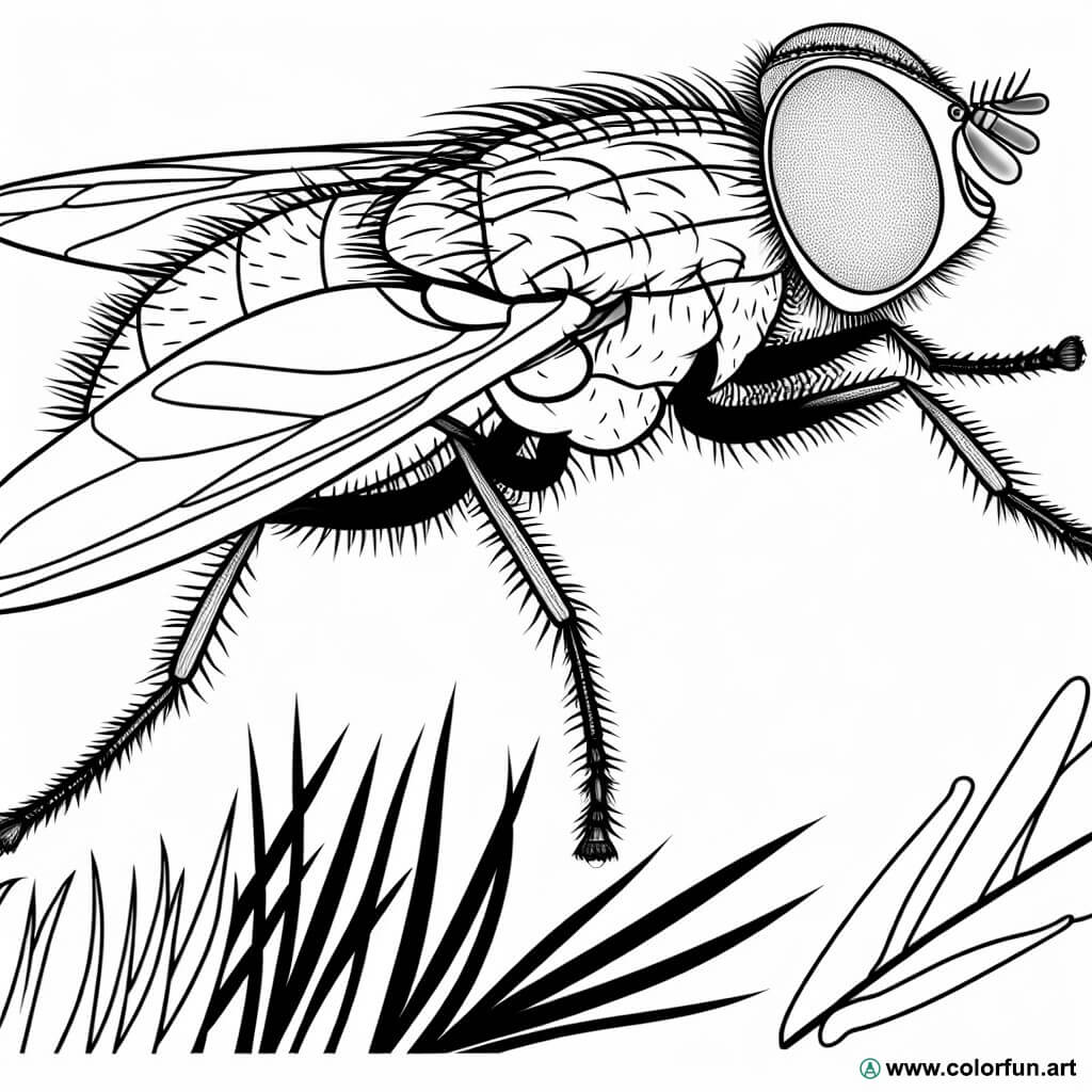 desenhos para colorir mosca realista