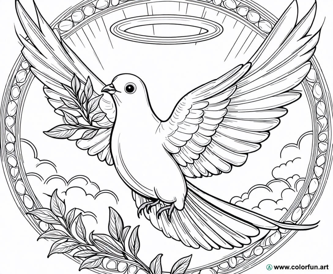Desenhos para colorir da pomba do Espírito Santo Para Baixar ou ...
