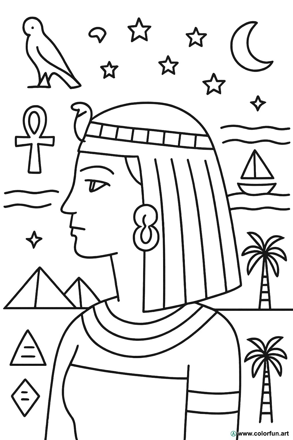 desenhos para colorir cleópatra estilo vintage