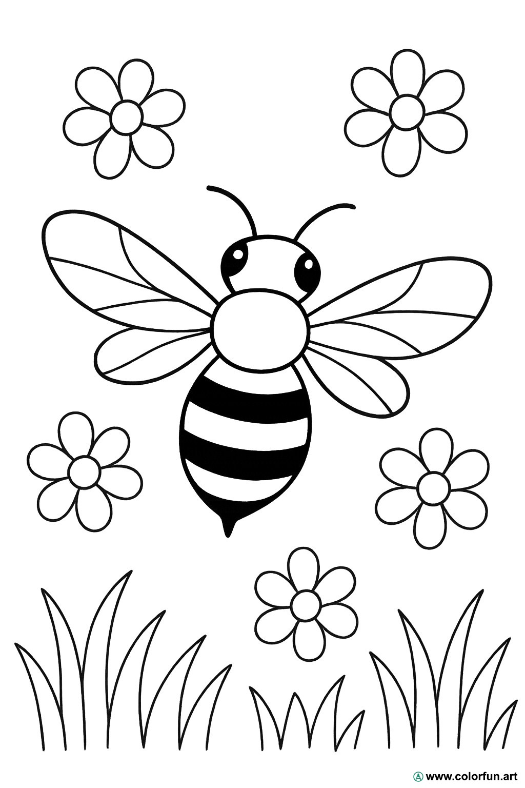 desenhos para colorir abelha realista
