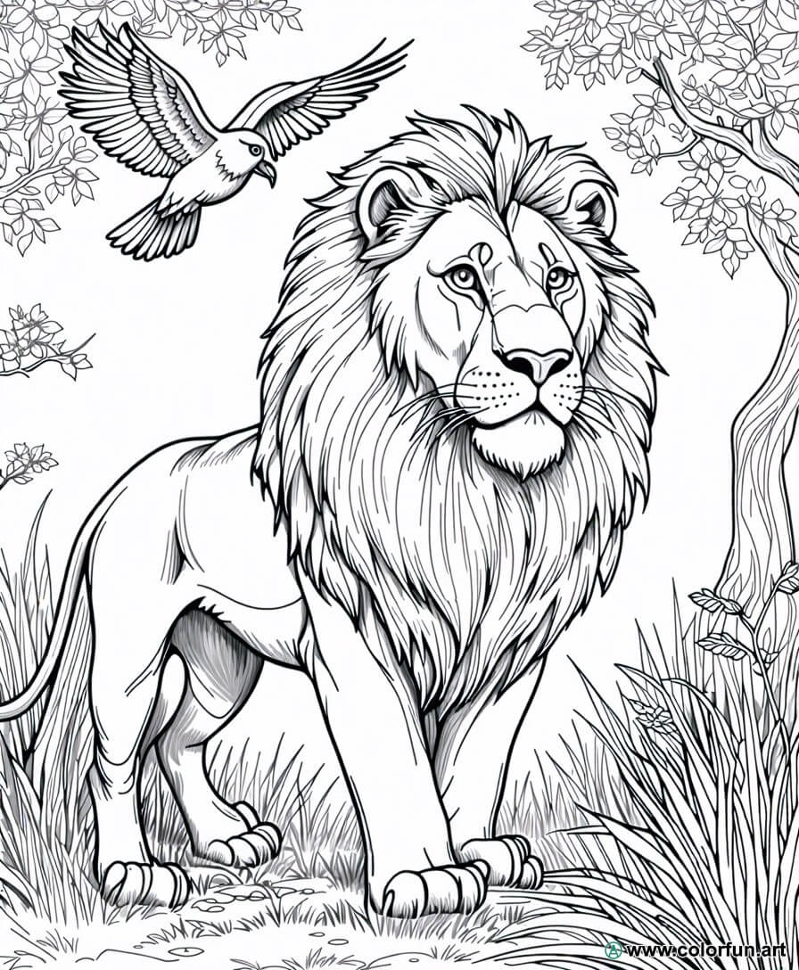 desenhos para colorir animal selvagem realista