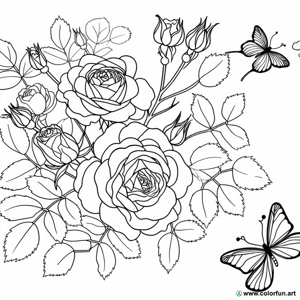 desenhos para colorir rosa vintage
