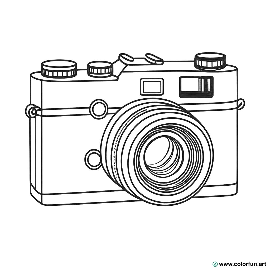 desenhos para colorir câmera vintage