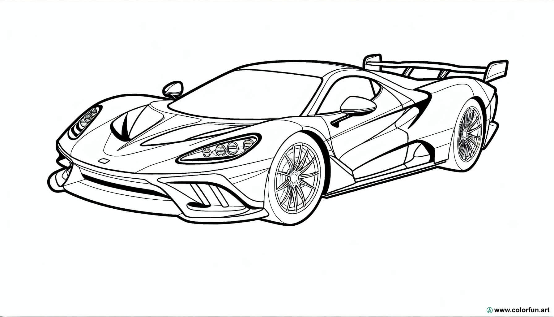 Desenhos para colorir de carro esportivo para adultos Para Baixar ou ...
