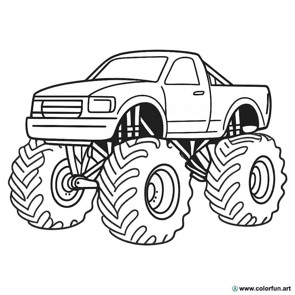 desenhos para colorir caminhão monstro realista