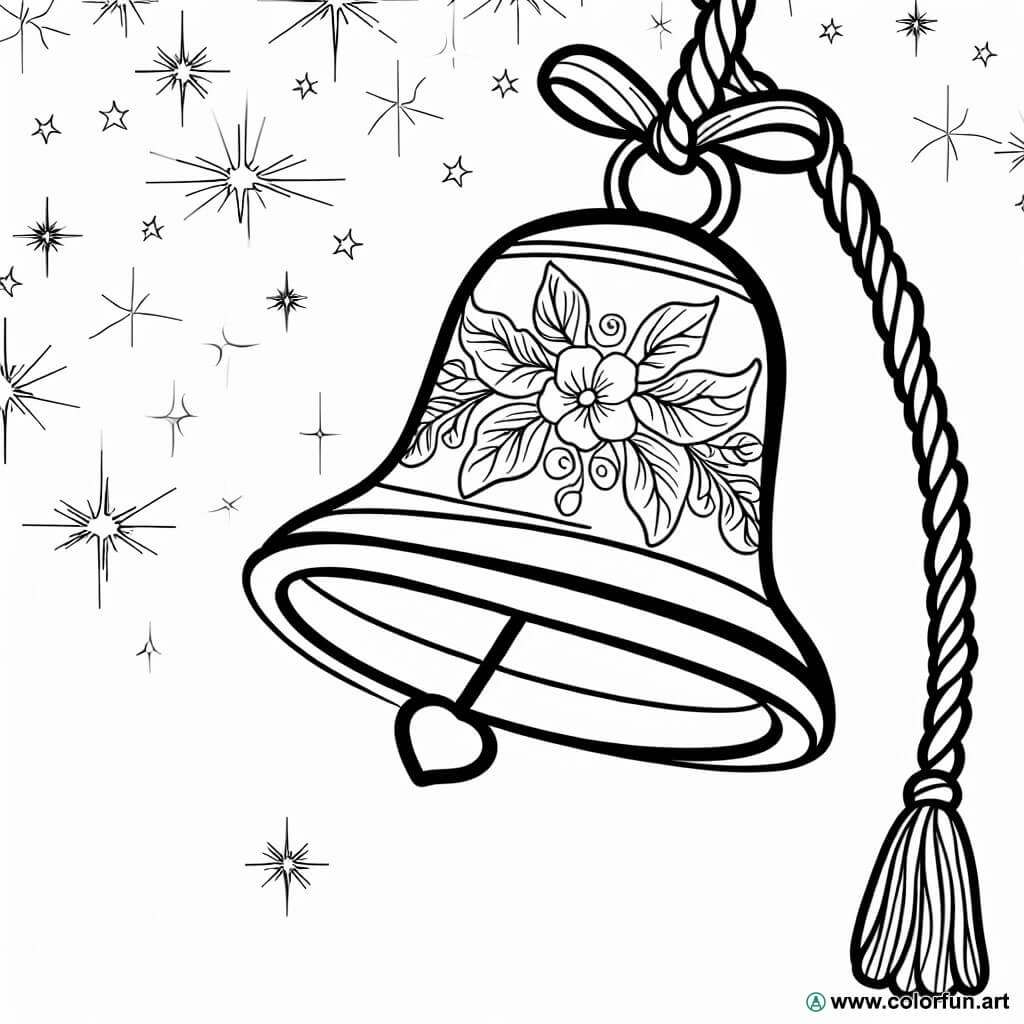 desenhos para colorir sino vintage