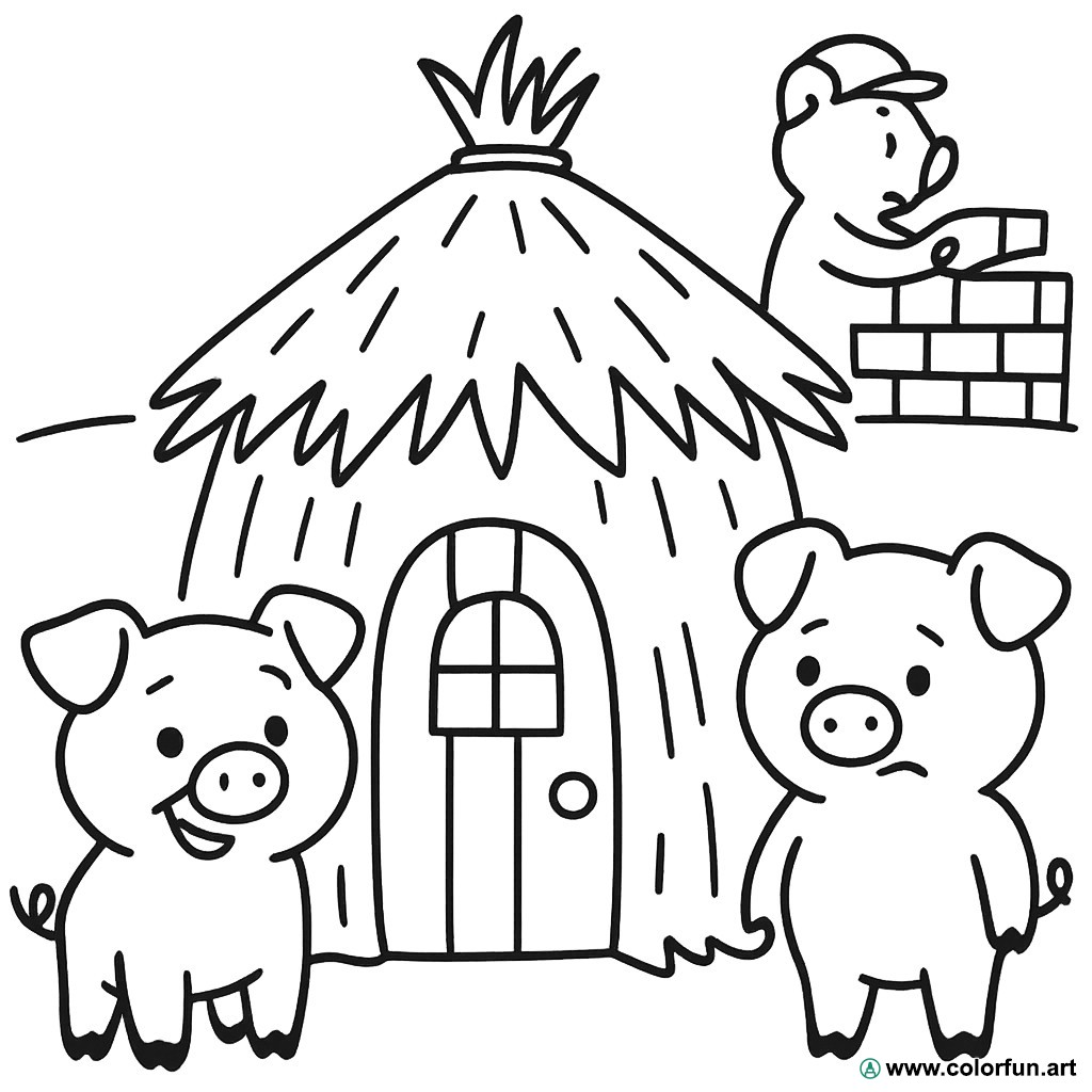 Desenhos para colorir dos 3 porquinhos Para Baixar ou Imprimir ...