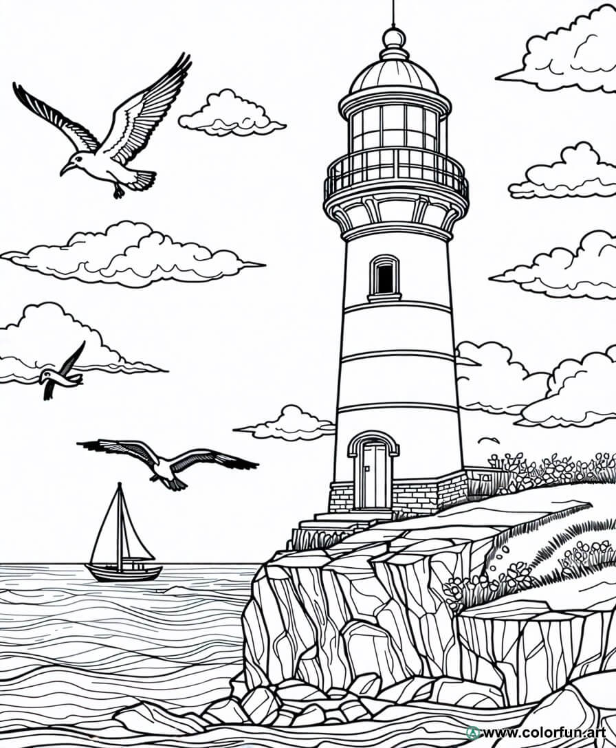 desenhos para colorir bretanha paisagens costeiras