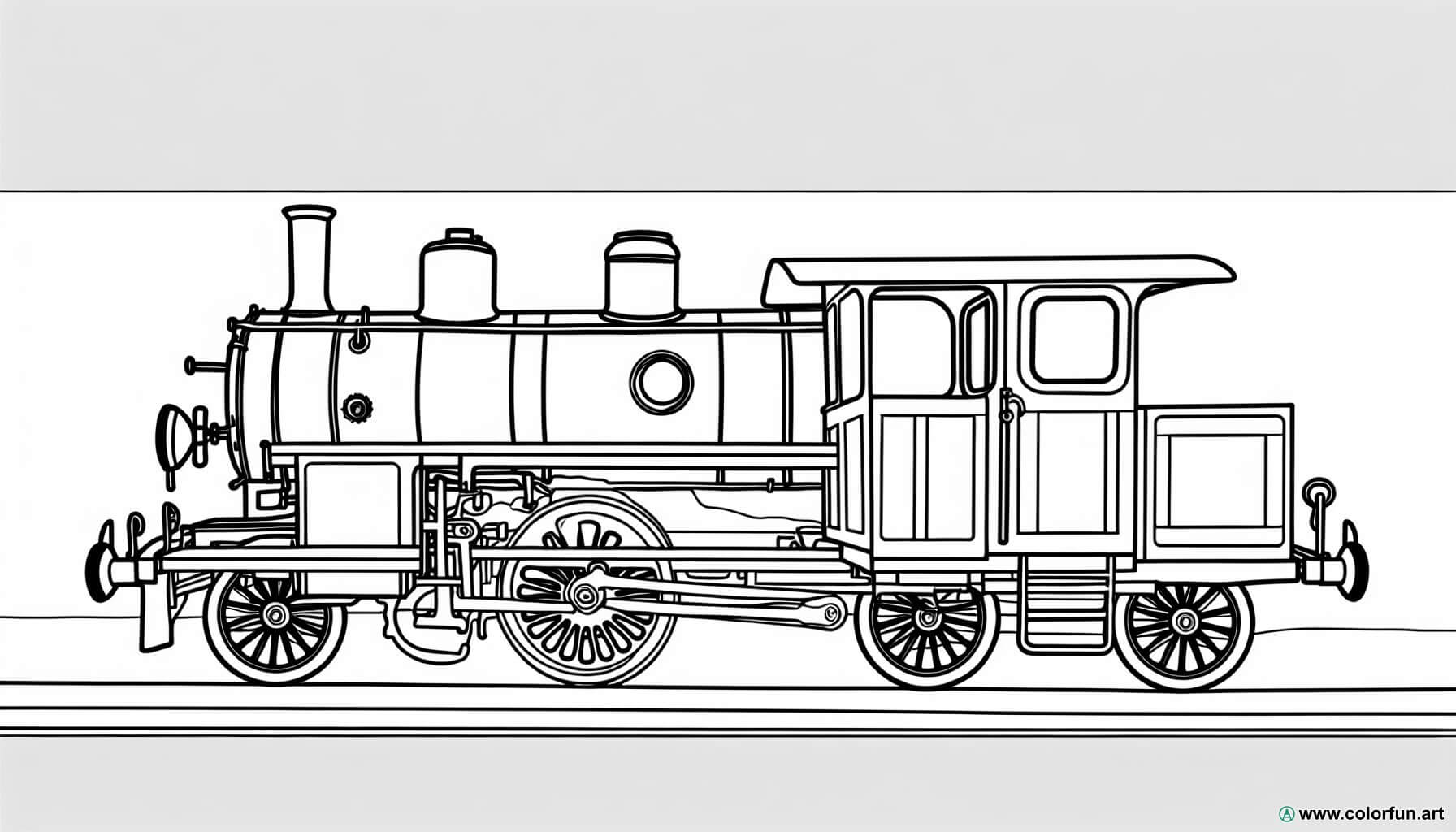 desenhos para colorir trem vintage