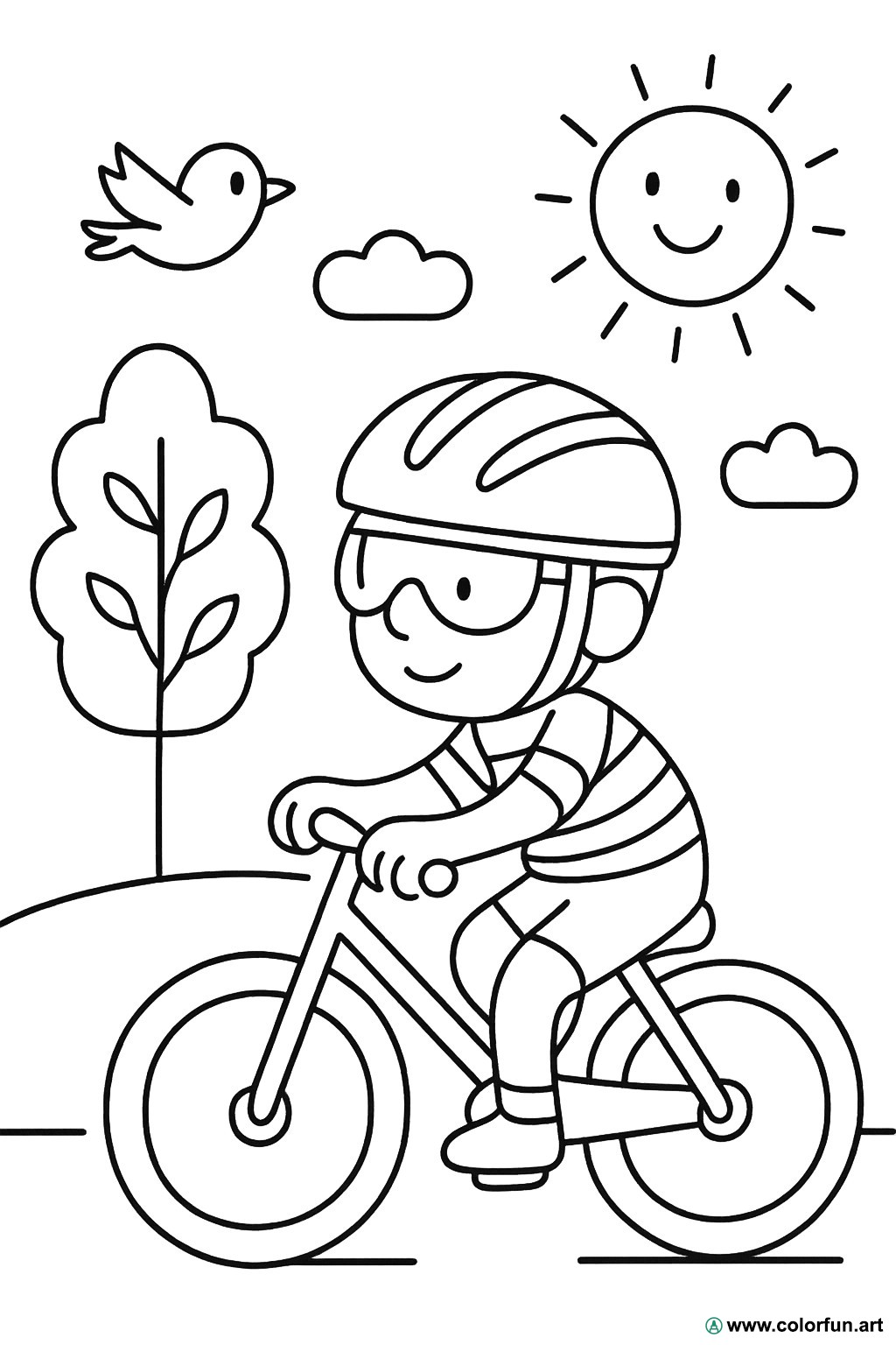 desenhos para colorir ciclista