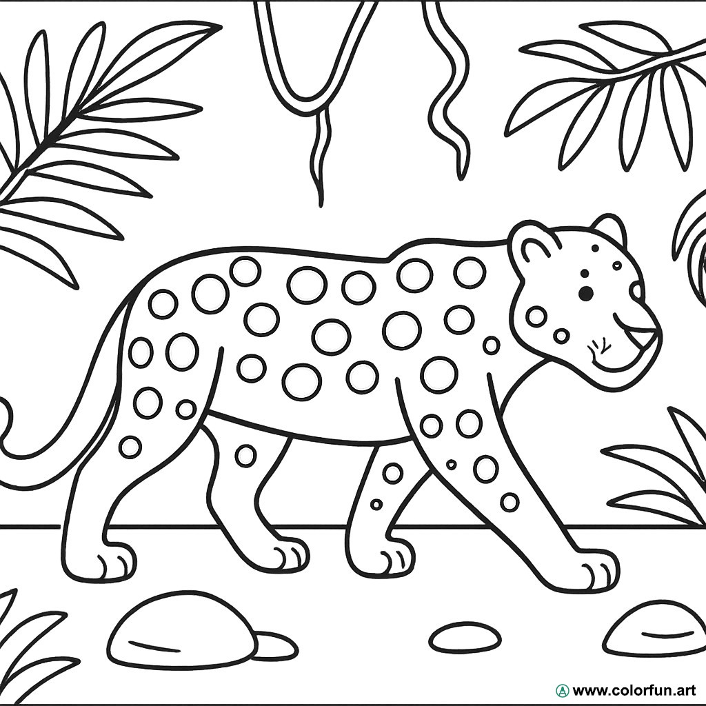 desenhos para colorir jaguar realista