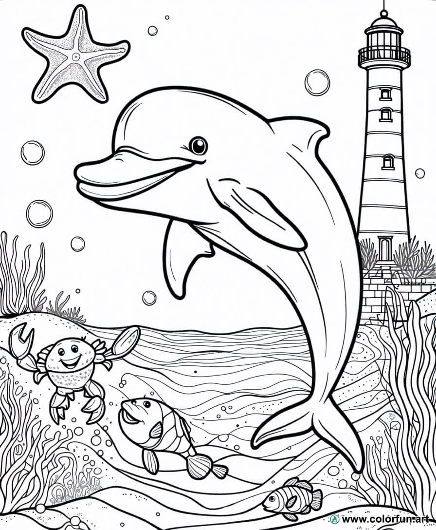 desenhos para colorir bretanha animais marinhos