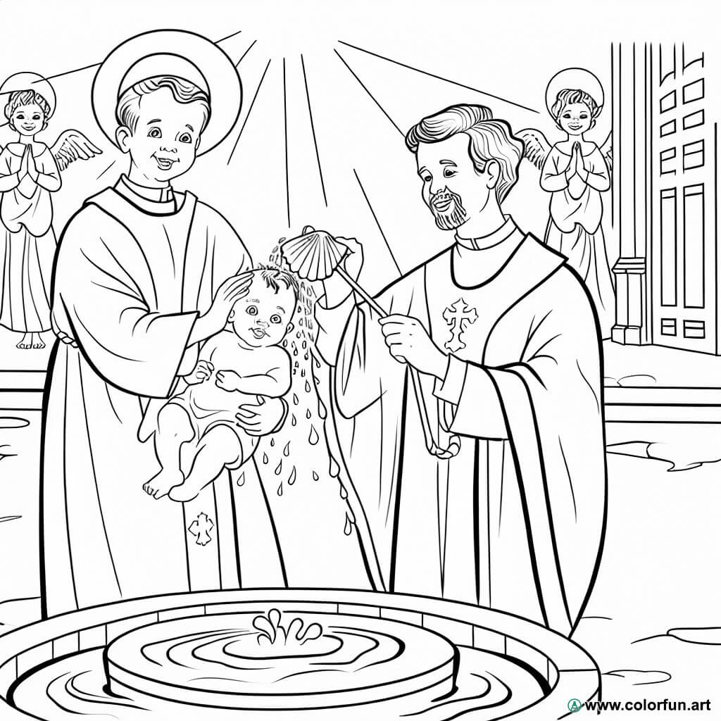 Desenhos para colorir do batismo cristão Para Baixar ou Imprimir ...