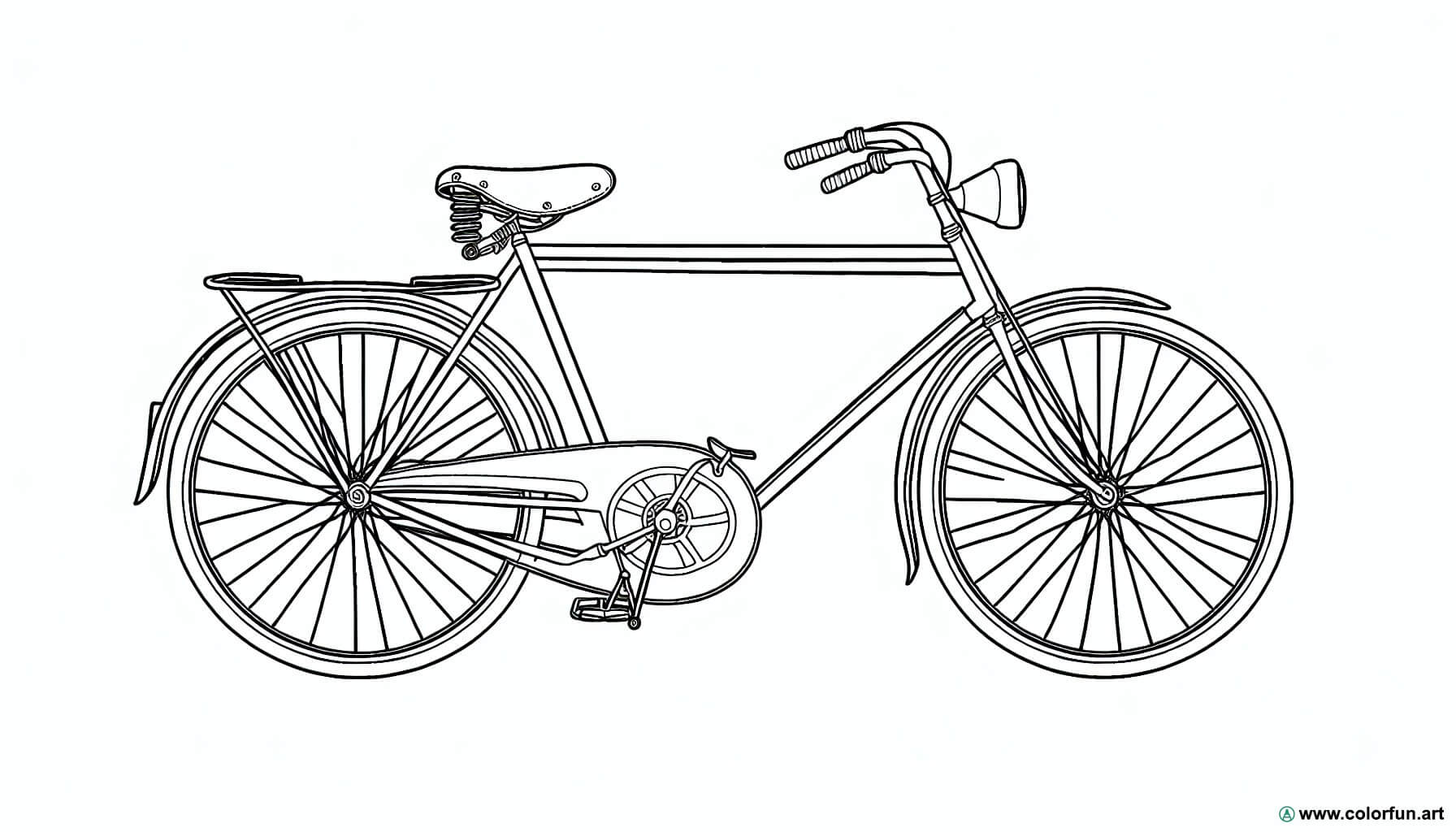 desenhos para colorir vintage bicicleta