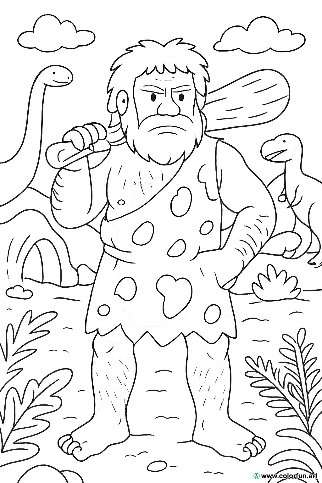 Desenhos para colorir homem pré-histórico para adulto Para Baixar ou ...