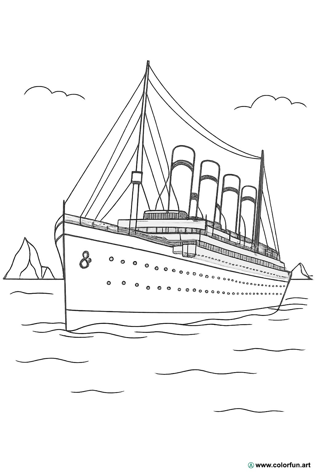 desenhos para colorir titanic realista