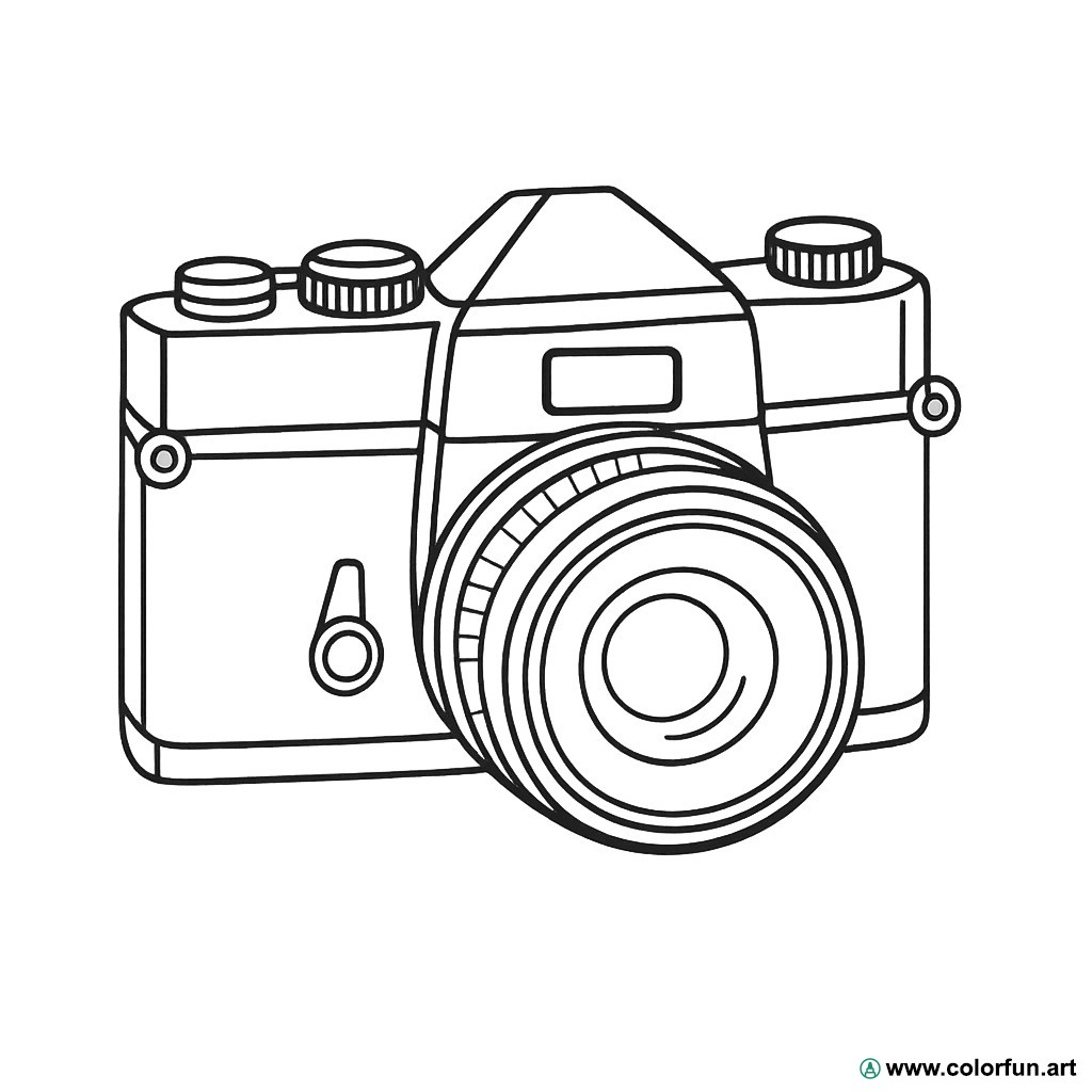 desenhos para colorir câmera vintage retrô
