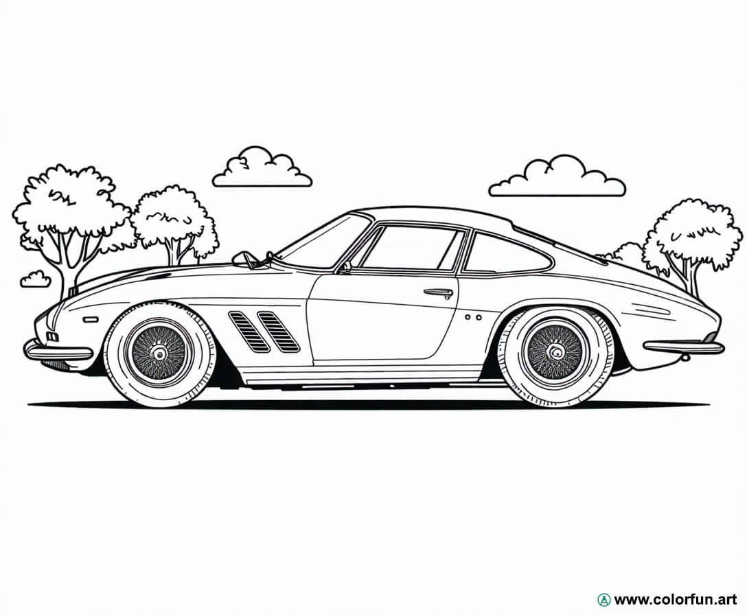 desenhos para colorir ferrari vintage