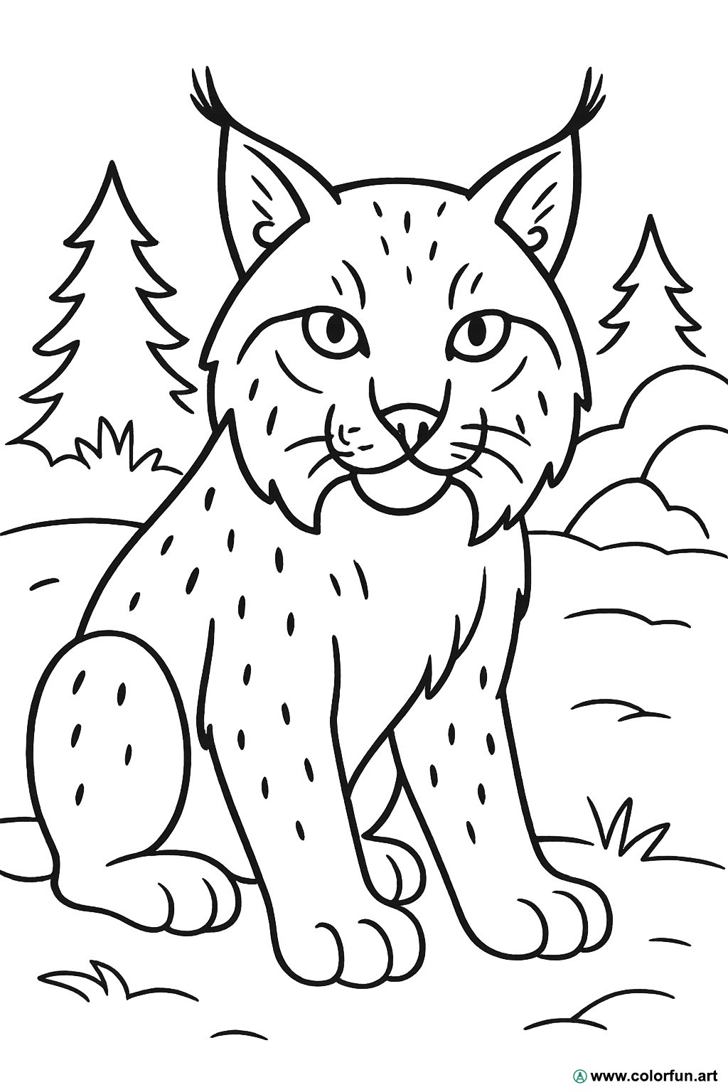 desenhos para colorir lince realista