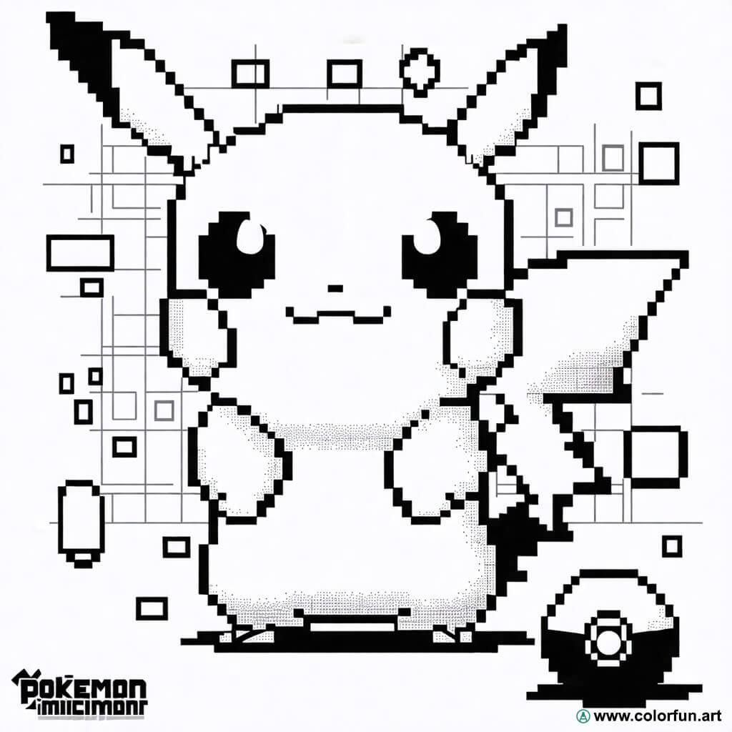 Desenhos para colorir de pixel art Pokémon Para Baixar ou Imprimir ...