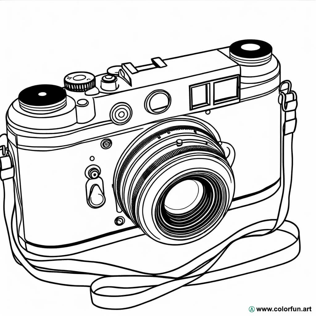 desenhos para colorir vintage câmera