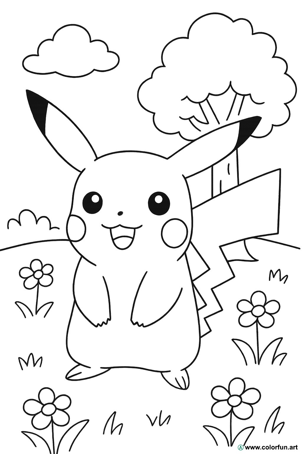 desenhos para colorir pikachu realista