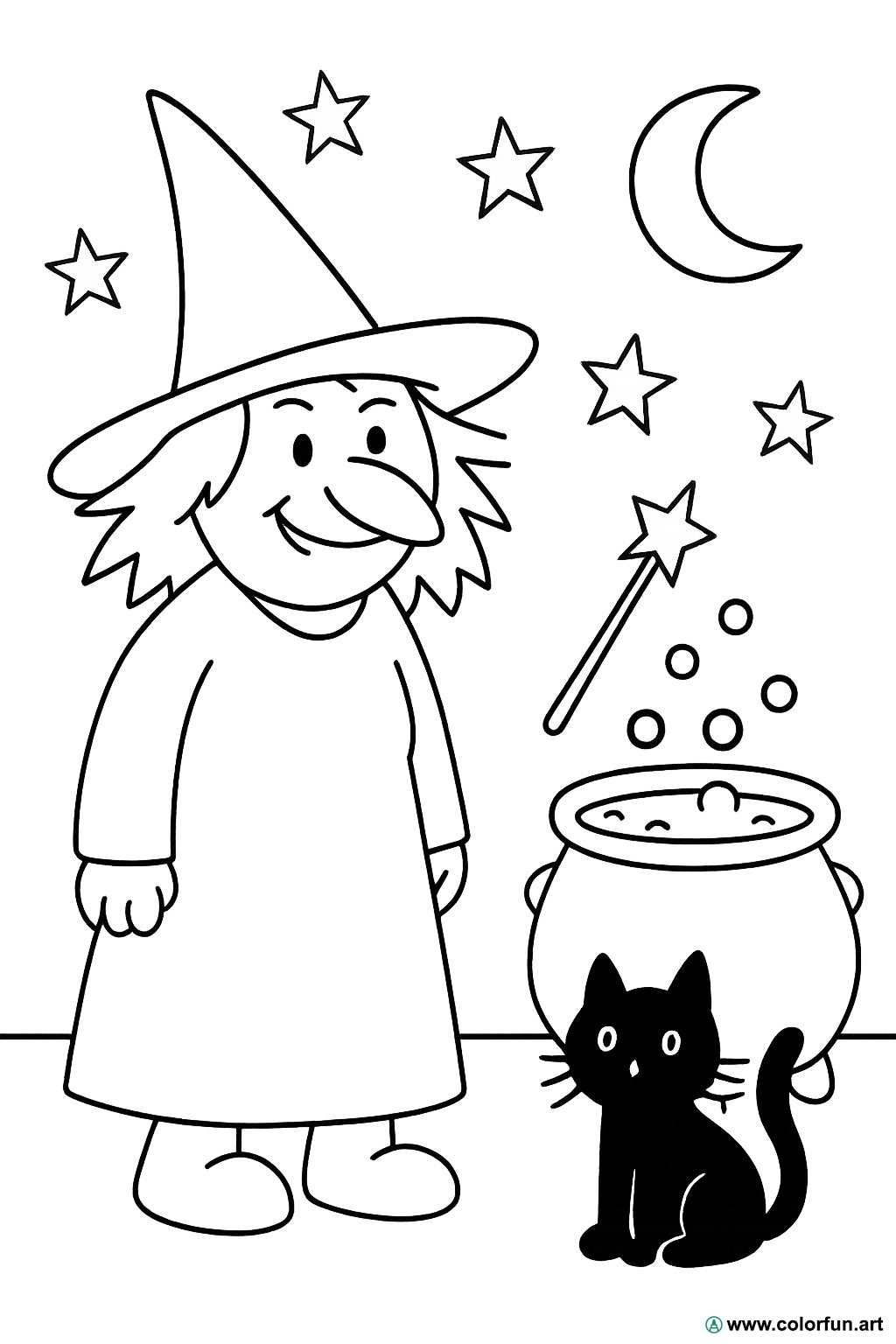 desenhos para colorir bruxa cornebidouille