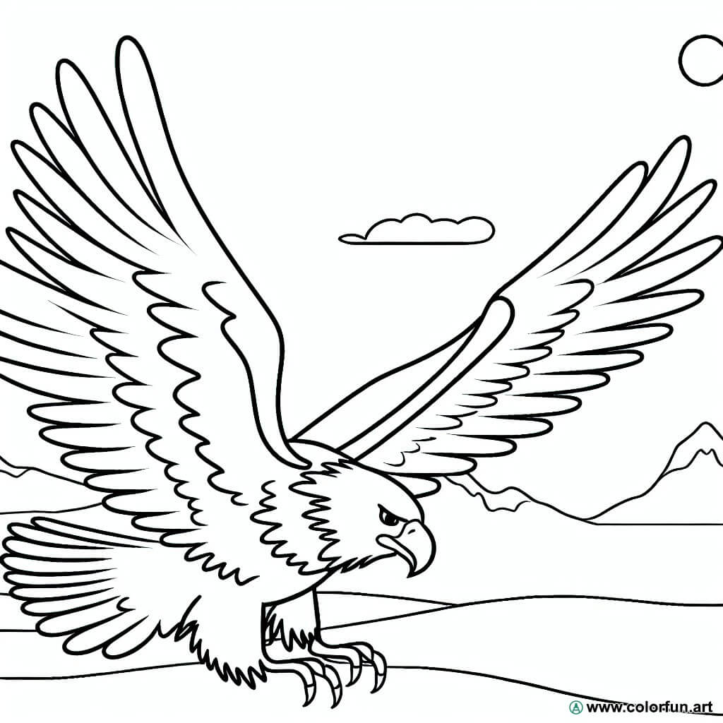 desenhos para colorir águia das montanhas