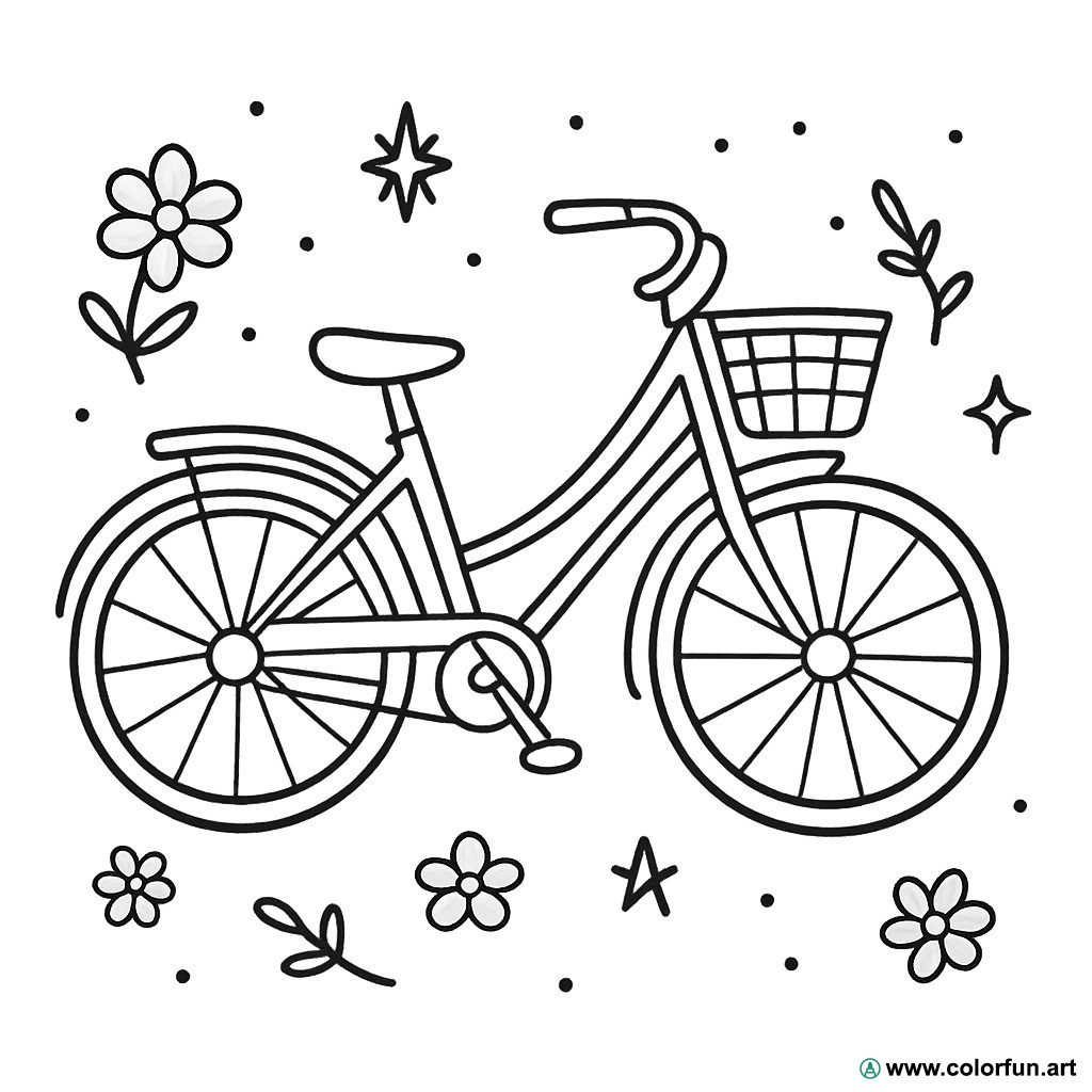 desenhos para colorir bicicleta vintage