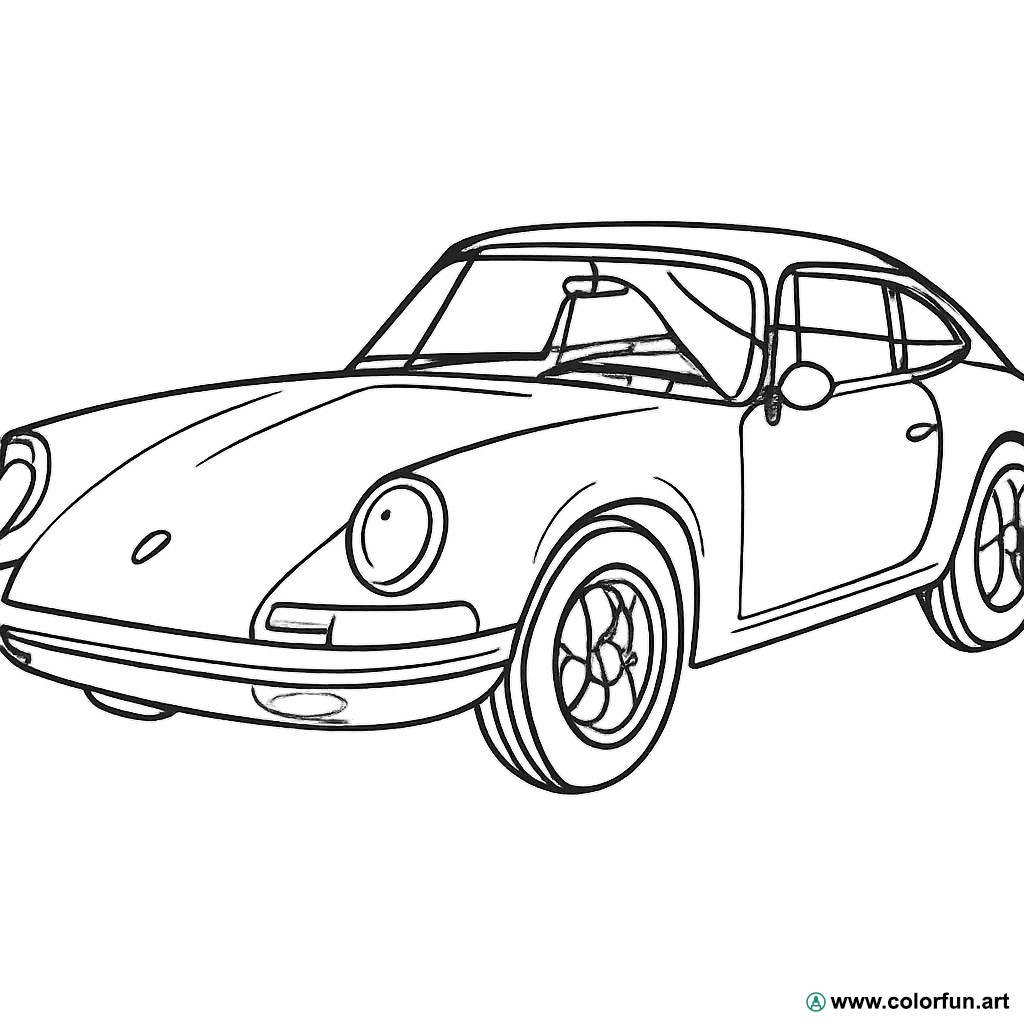 desenhos para colorir carro esportivo vintage