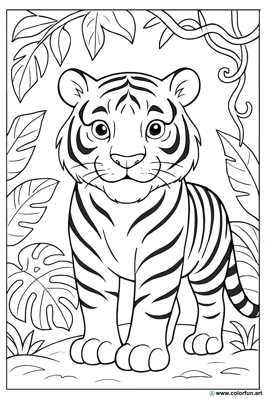 desenhos para colorir tigre realista