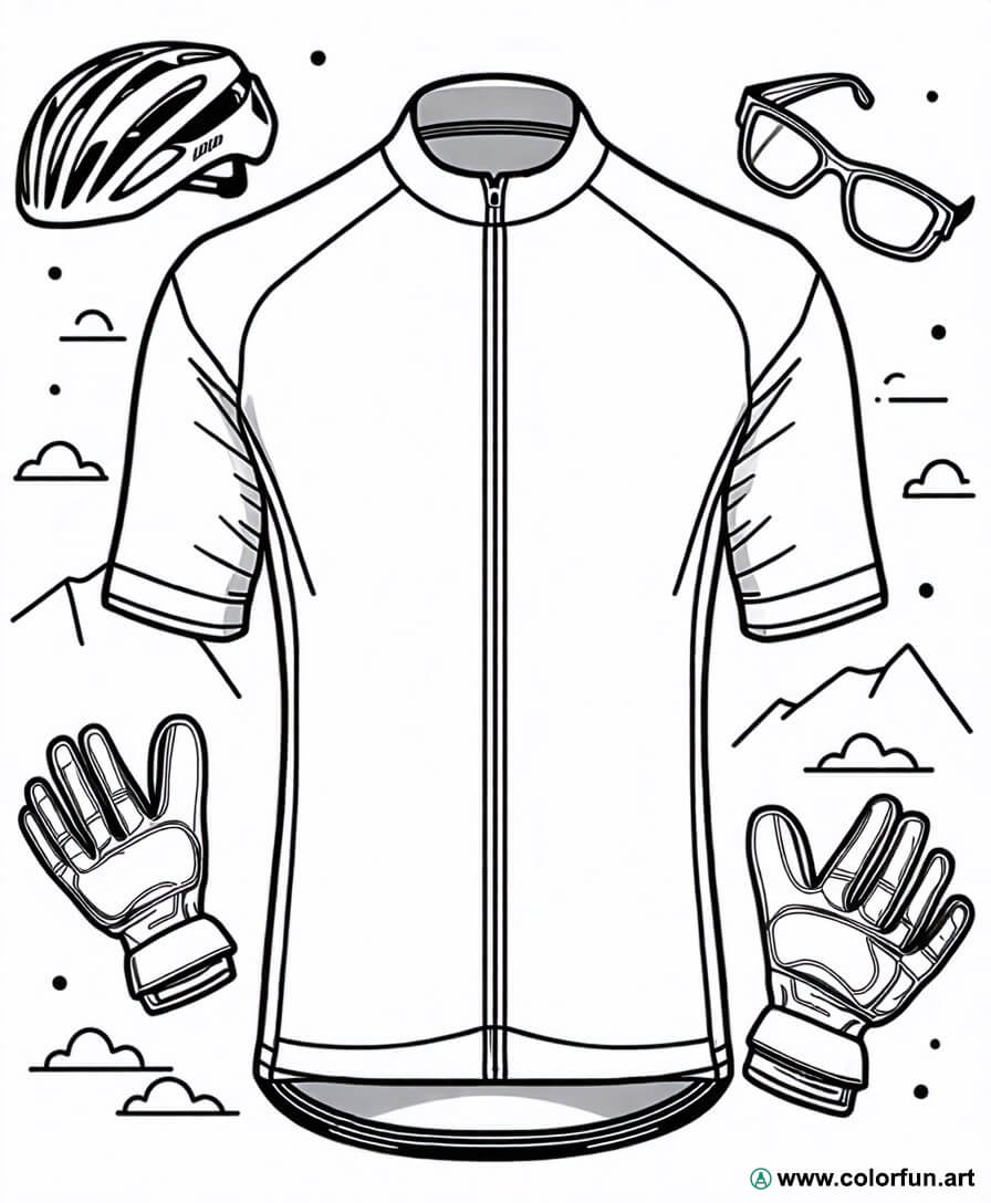 desenhos para colorir camisa de ciclista
