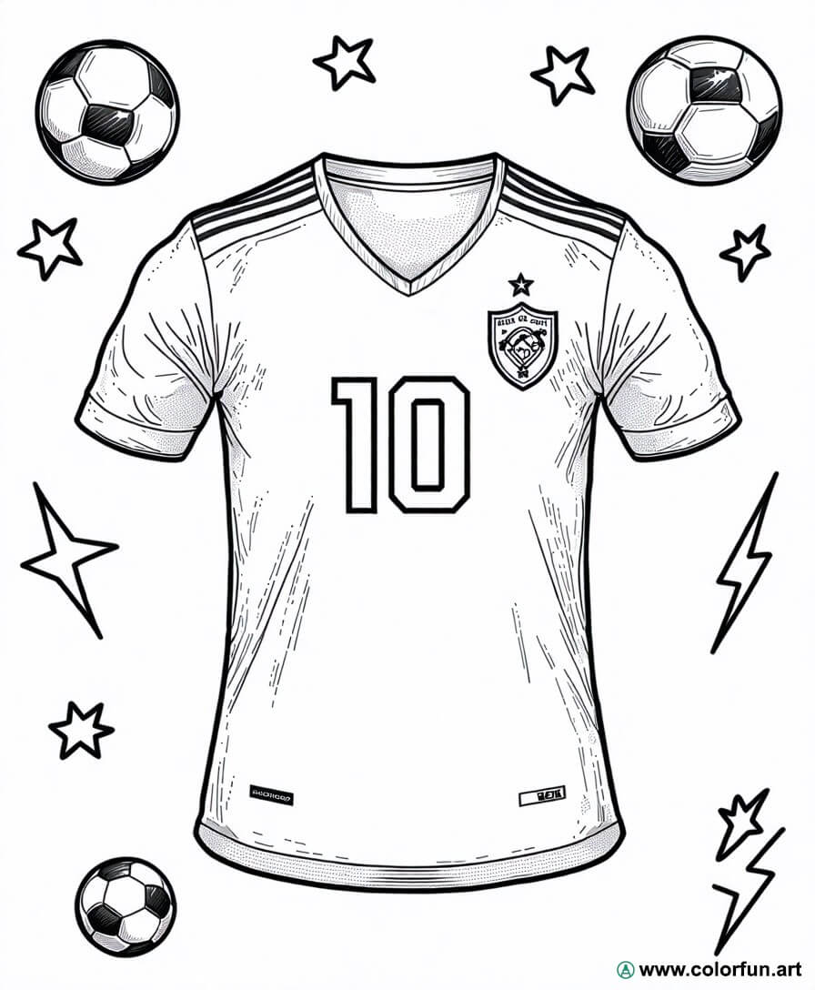 Desenhos para colorir de camisa de futebol de jogadores Para Baixar ou ...