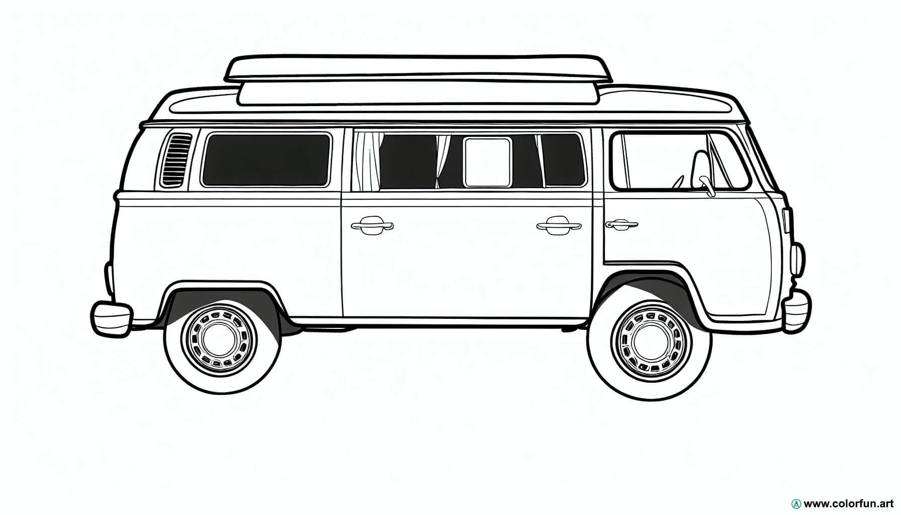 desenhos para colorir motorhome vintage