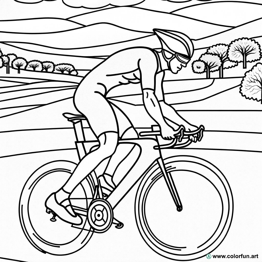 desenhos para colorir ciclista profissional