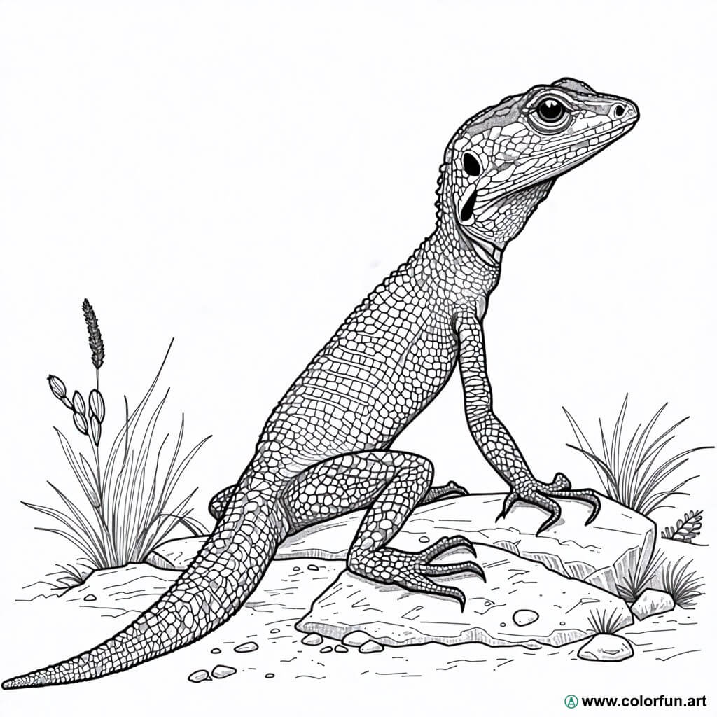 desenhos para colorir lagarto realista