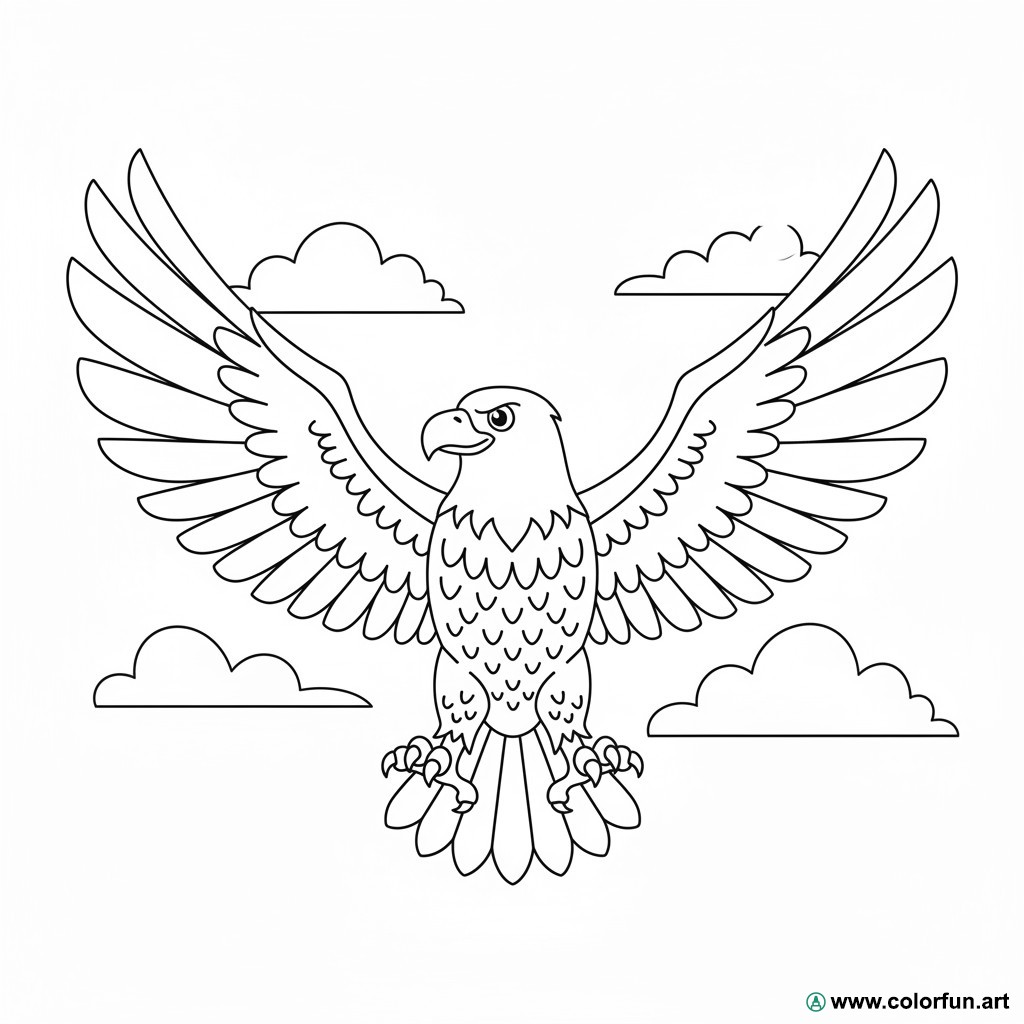 desenhos para colorir águia realista