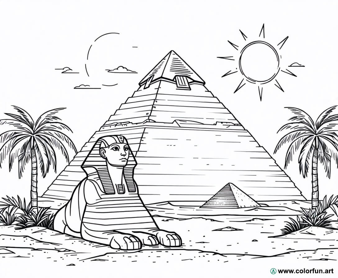 Desenhos para colorir das pirâmides do Egito Para Baixar ou Imprimir ...