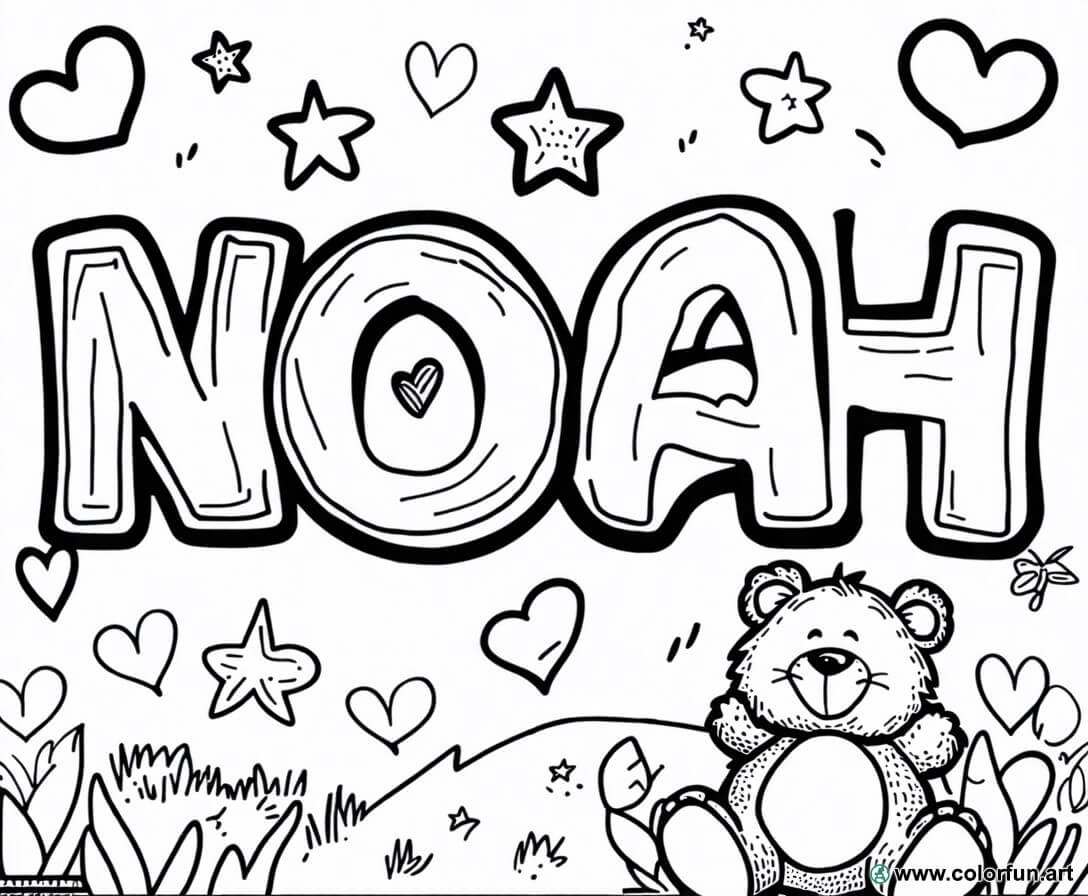 Desenhos para colorir do nome Noah Para Baixar ou Imprimir gratuitamente