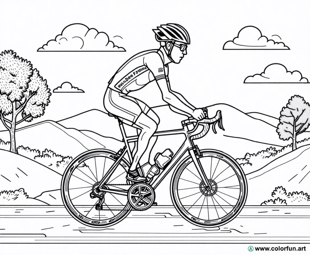 desenhos para colorir ciclista tour de france