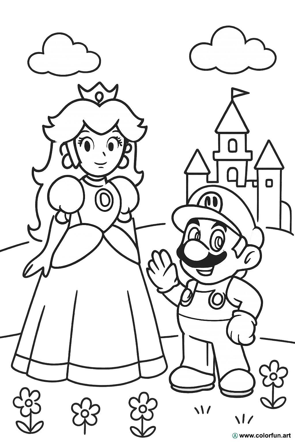 Desenhos para colorir da princesa Peach e do Mario Para Baixar ou ...